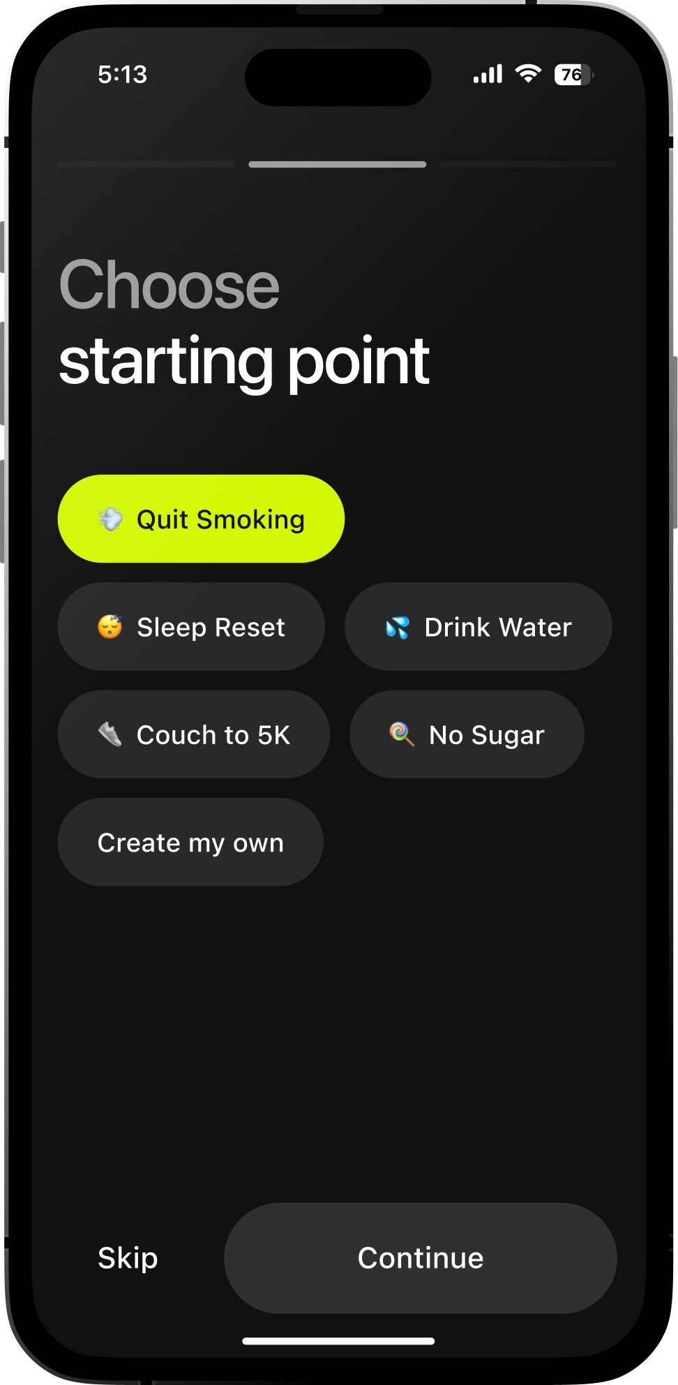 Averquo start screen